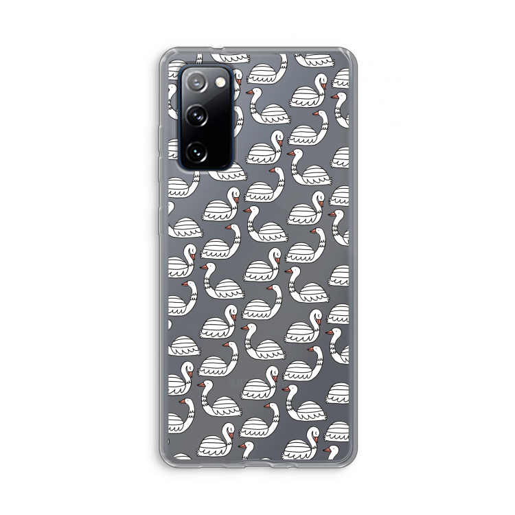 Zwanen: Samsung Galaxy S20 FE / S20 FE 5G Transparant Hoesje
