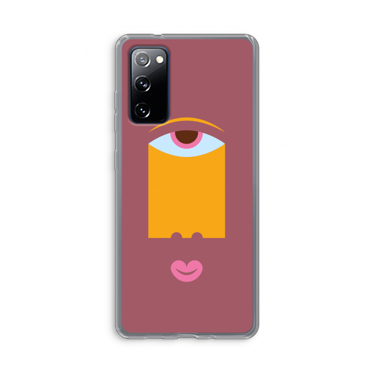 Mono V: Samsung Galaxy S20 FE / S20 FE 5G Transparant Hoesje