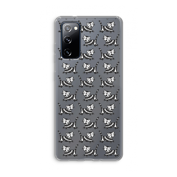 Zwarte poes: Samsung Galaxy S20 FE / S20 FE 5G Transparant Hoesje