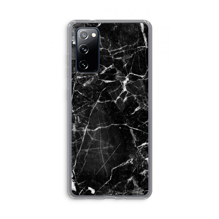 Zwart Marmer 2: Samsung Galaxy S20 FE / S20 FE 5G Transparant Hoesje