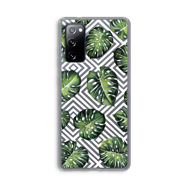 Geometrische jungle: Samsung Galaxy S20 FE / S20 FE 5G Transparant Hoesje