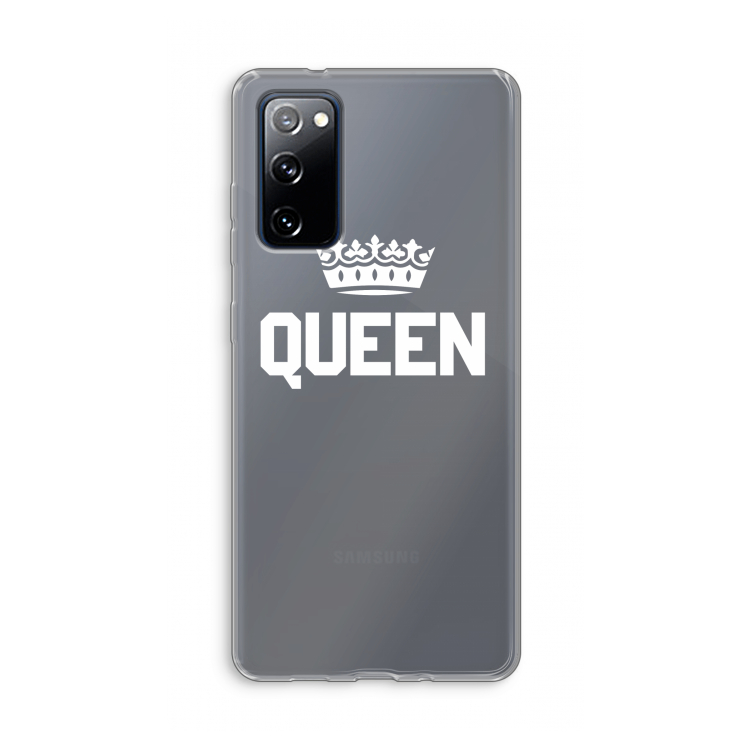 Queen zwart: Samsung Galaxy S20 FE / S20 FE 5G Transparant Hoesje