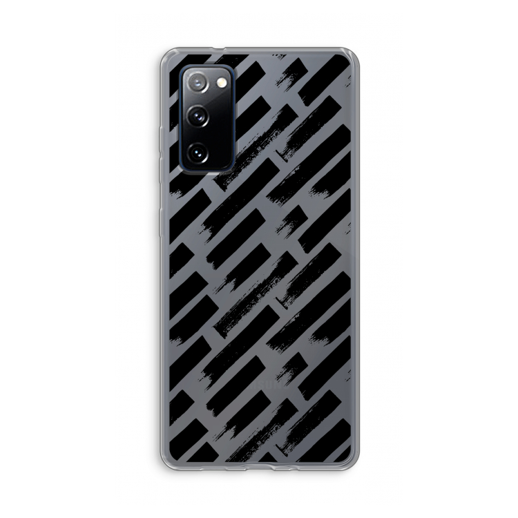 Zwarte vegen: Samsung Galaxy S20 FE / S20 FE 5G Transparant Hoesje