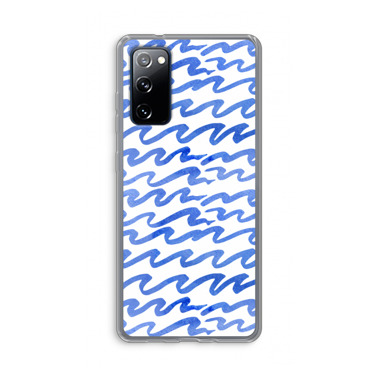 Blauwe golven: Samsung Galaxy S20 FE / S20 FE 5G Transparant Hoesje