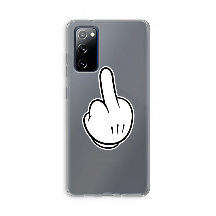 Middle finger black: Samsung Galaxy S20 FE / S20 FE 5G Transparant Hoesje
