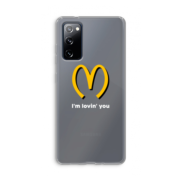 I'm lovin' you: Samsung Galaxy S20 FE / S20 FE 5G Transparant Hoesje