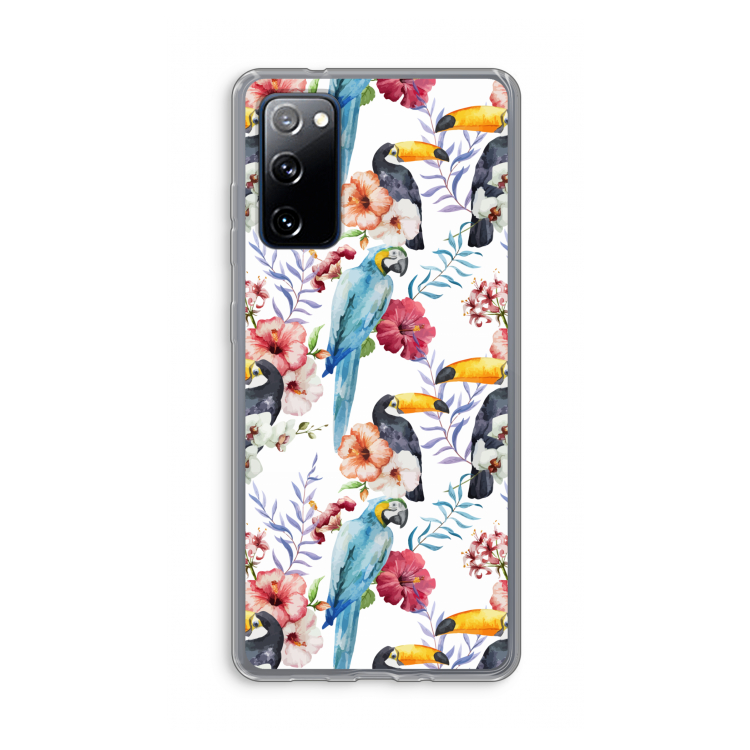 Bloemen tukan: Samsung Galaxy S20 FE / S20 FE 5G Transparant Hoesje