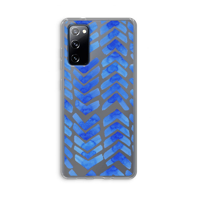 Blauwe pijlen: Samsung Galaxy S20 FE / S20 FE 5G Transparant Hoesje
