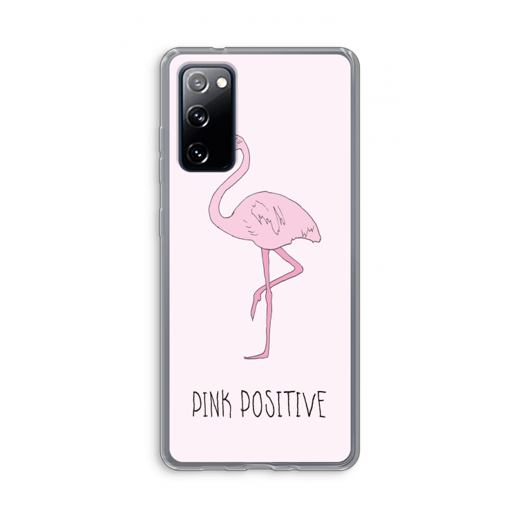 Pink positive: Samsung Galaxy S20 FE / S20 FE 5G Transparant Hoesje