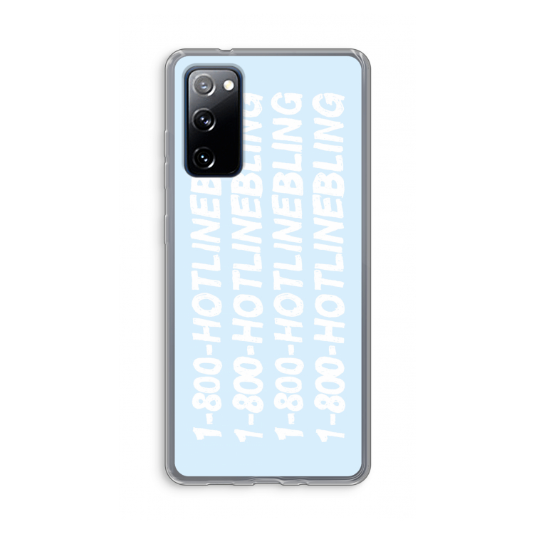 Hotline bling blue: Samsung Galaxy S20 FE / S20 FE 5G Transparant Hoesje