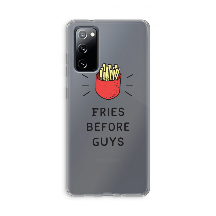 Fries before guys: Samsung Galaxy S20 FE / S20 FE 5G Transparant Hoesje