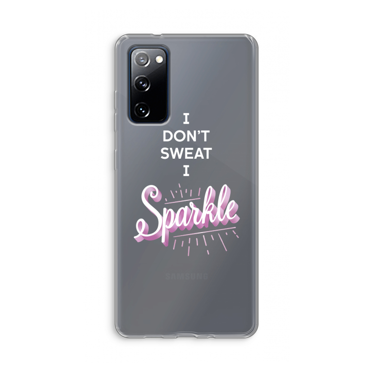 Sparkle quote: Samsung Galaxy S20 FE / S20 FE 5G Transparant Hoesje