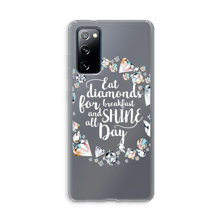 Diamonds: Samsung Galaxy S20 FE / S20 FE 5G Transparant Hoesje