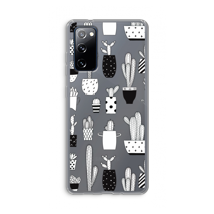Cactusmotief: Samsung Galaxy S20 FE / S20 FE 5G Transparant Hoesje