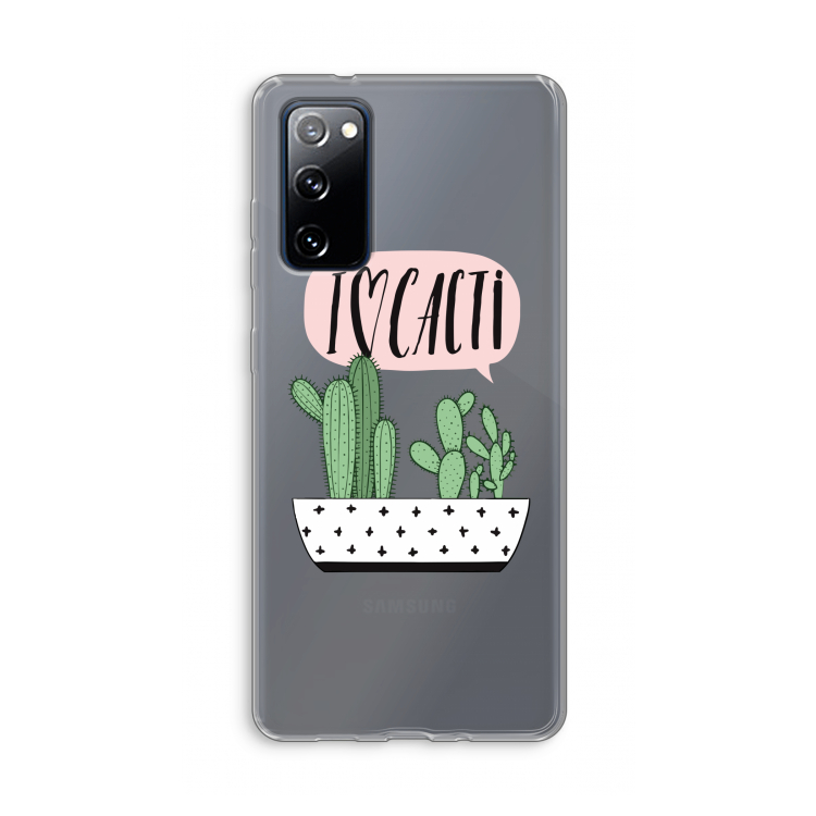 I love cacti: Samsung Galaxy S20 FE / S20 FE 5G Transparant Hoesje