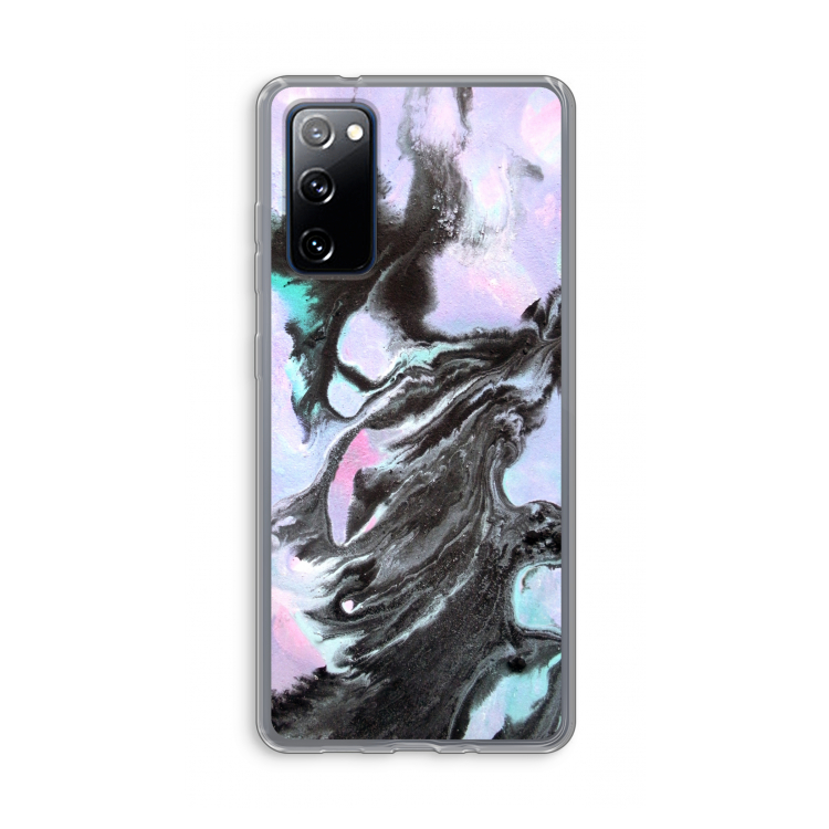 Pastel zwart: Samsung Galaxy S20 FE / S20 FE 5G Transparant Hoesje