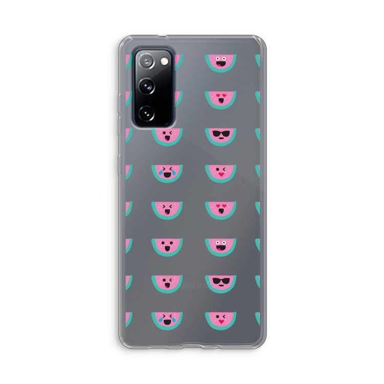 Smiley watermeloenprint: Samsung Galaxy S20 FE / S20 FE 5G Transparant Hoesje
