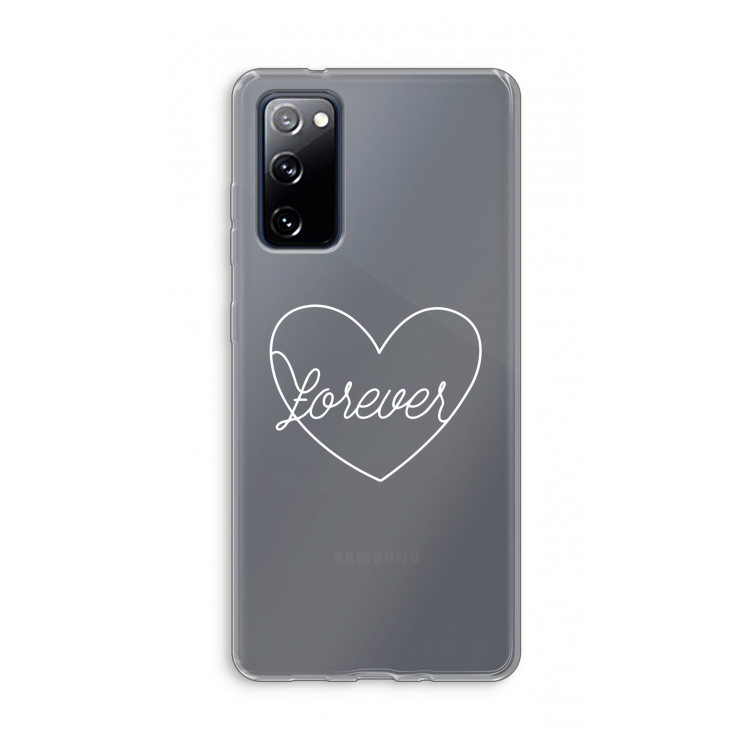 Forever heart pastel: Samsung Galaxy S20 FE / S20 FE 5G Transparant Hoesje