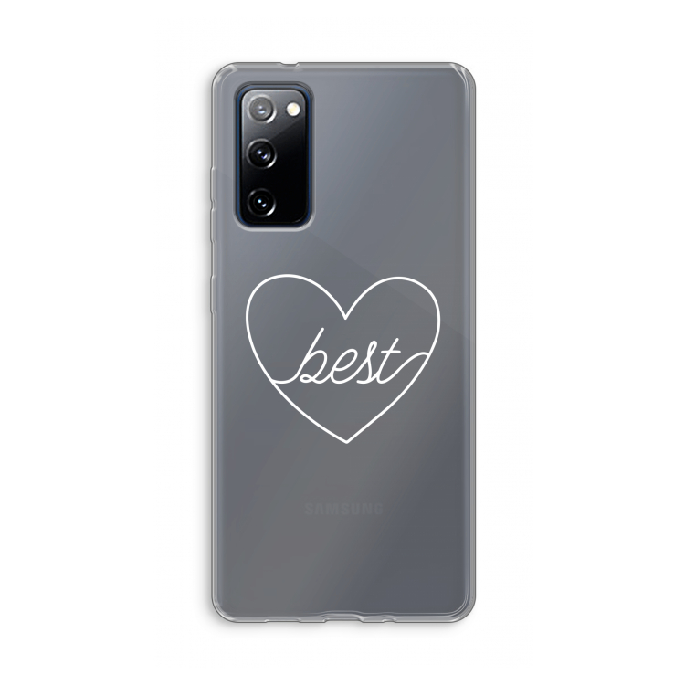 Best heart pastel: Samsung Galaxy S20 FE / S20 FE 5G Transparant Hoesje