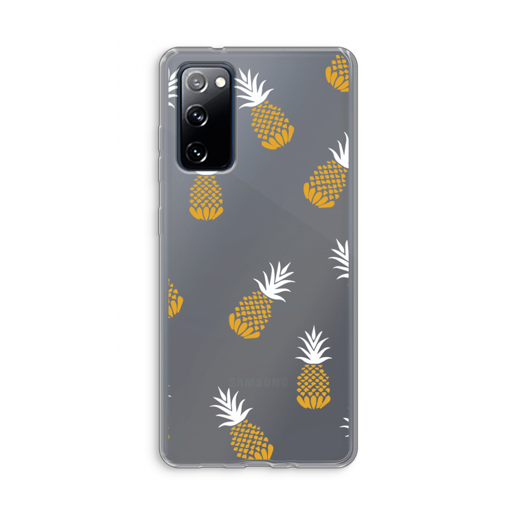 Ananasjes: Samsung Galaxy S20 FE / S20 FE 5G Transparant Hoesje
