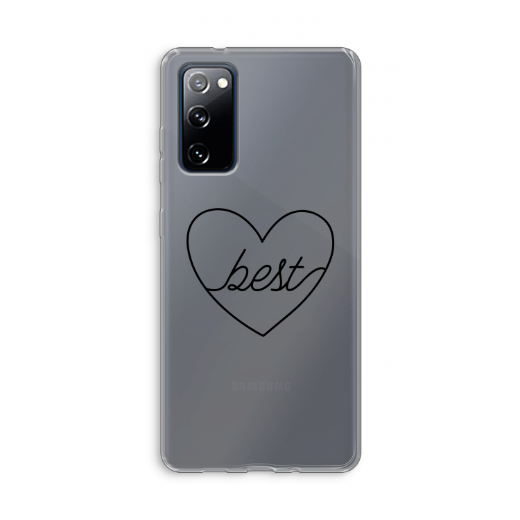 Best heart black: Samsung Galaxy S20 FE / S20 FE 5G Transparant Hoesje