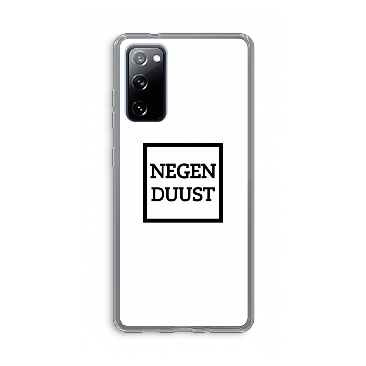 Negenduust vierkant: Samsung Galaxy S20 FE / S20 FE 5G Transparant Hoesje