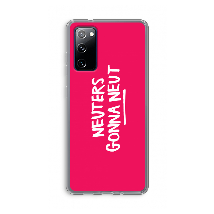 Neuters (roze): Samsung Galaxy S20 FE / S20 FE 5G Transparant Hoesje