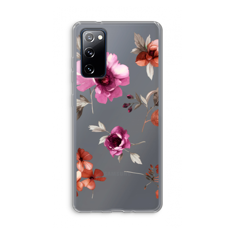 Geschilderde bloemen: Samsung Galaxy S20 FE / S20 FE 5G Transparant Hoesje