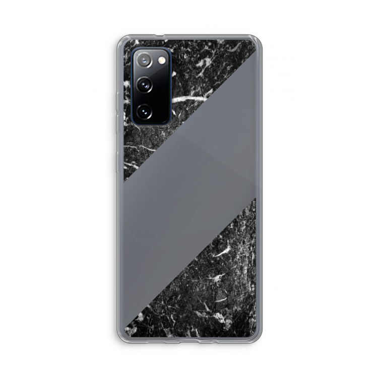 Zwart marmer: Samsung Galaxy S20 FE / S20 FE 5G Transparant Hoesje