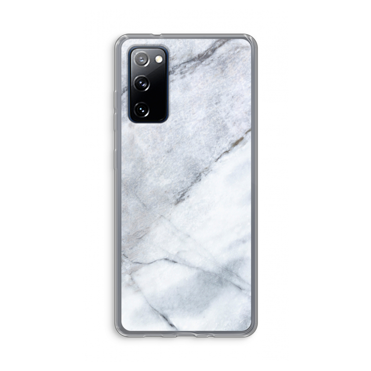 Witte marmer: Samsung Galaxy S20 FE / S20 FE 5G Transparant Hoesje