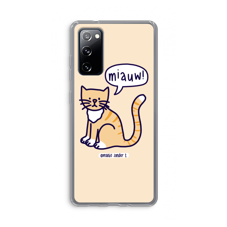 Miauw: Samsung Galaxy S20 FE / S20 FE 5G Transparant Hoesje