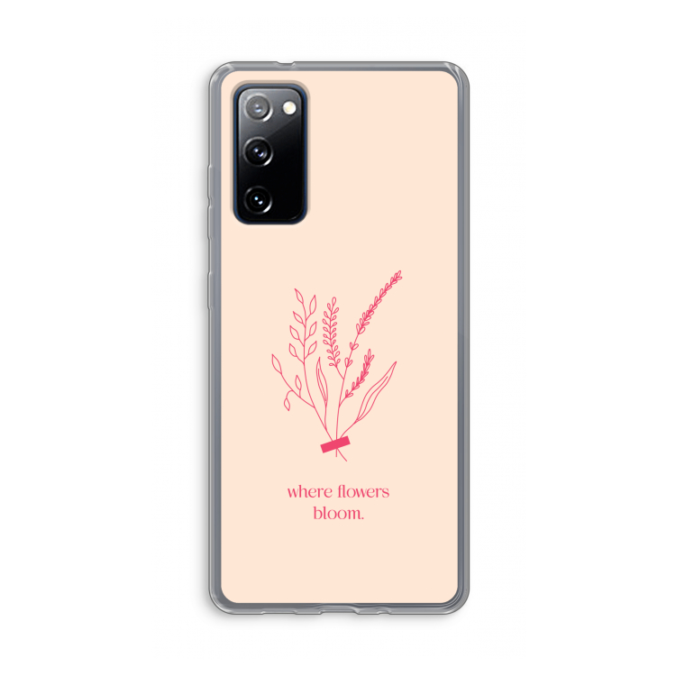 Where flowers bloom: Samsung Galaxy S20 FE / S20 FE 5G Transparant Hoesje