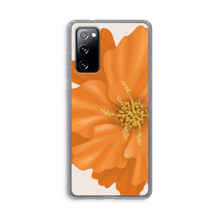 Orange Ellila flower: Samsung Galaxy S20 FE / S20 FE 5G Transparant Hoesje