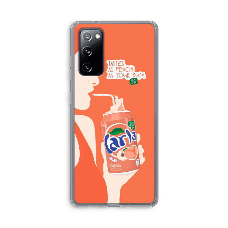 Peach please!: Samsung Galaxy S20 FE / S20 FE 5G Transparant Hoesje