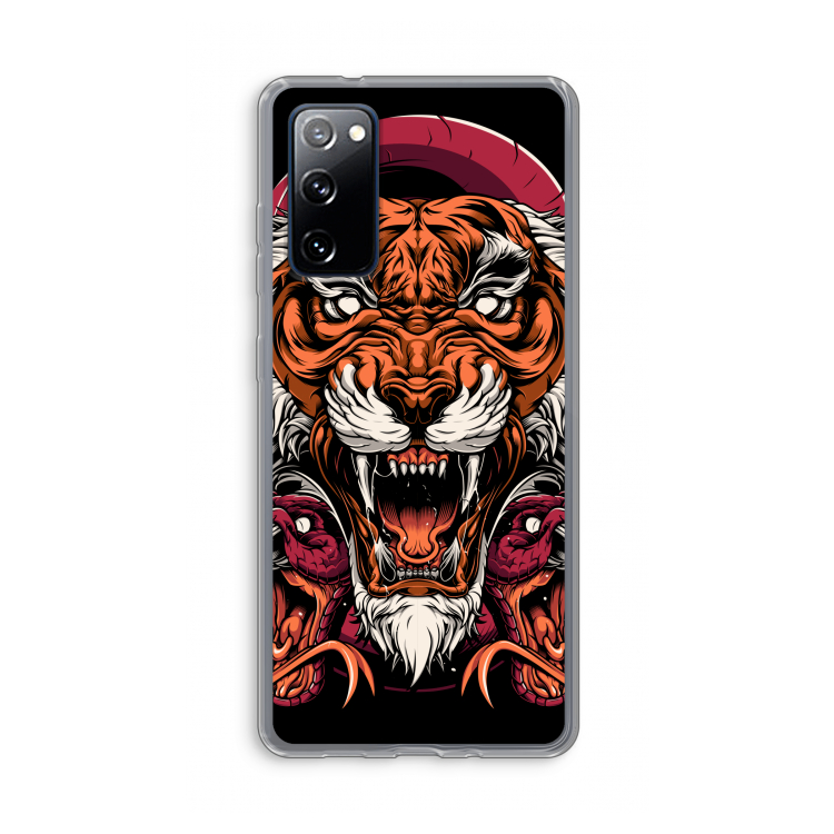 Tiger and Rattlesnakes: Samsung Galaxy S20 FE / S20 FE 5G Transparant Hoesje
