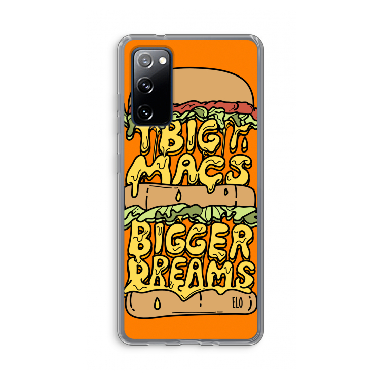 Big Macs Bigger Dreams: Samsung Galaxy S20 FE / S20 FE 5G Transparant Hoesje
