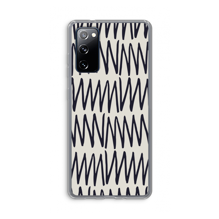 Marrakech Zigzag: Samsung Galaxy S20 FE / S20 FE 5G Transparant Hoesje