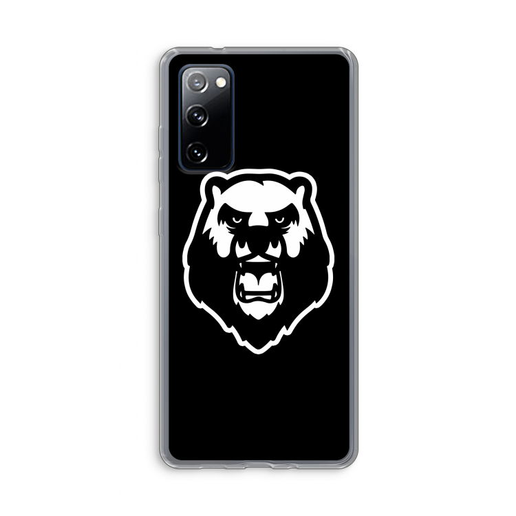 Angry Bear (black): Samsung Galaxy S20 FE / S20 FE 5G Transparant Hoesje