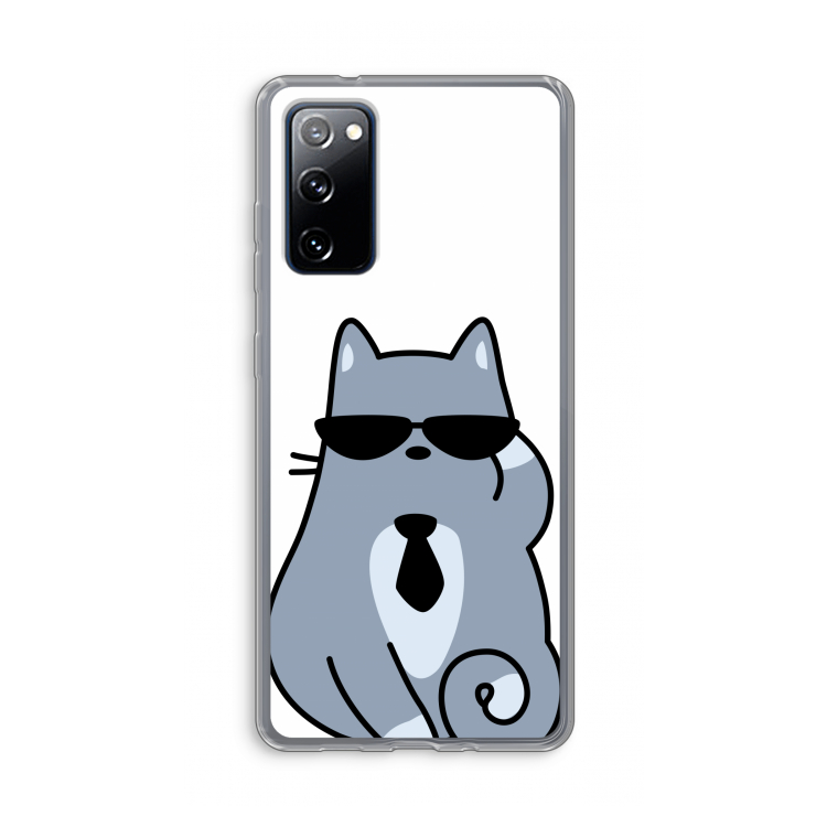 Cool cat: Samsung Galaxy S20 FE / S20 FE 5G Transparant Hoesje