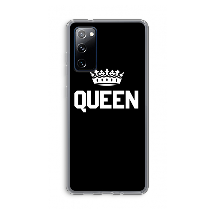 Queen zwart: Samsung Galaxy S20 FE / S20 FE 5G Transparant Hoesje