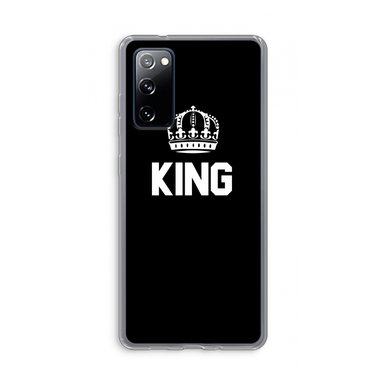 King zwart: Samsung Galaxy S20 FE / S20 FE 5G Transparant Hoesje