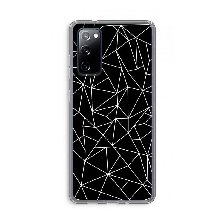 Geometrische lijnen wit: Samsung Galaxy S20 FE / S20 FE 5G Transparant Hoesje