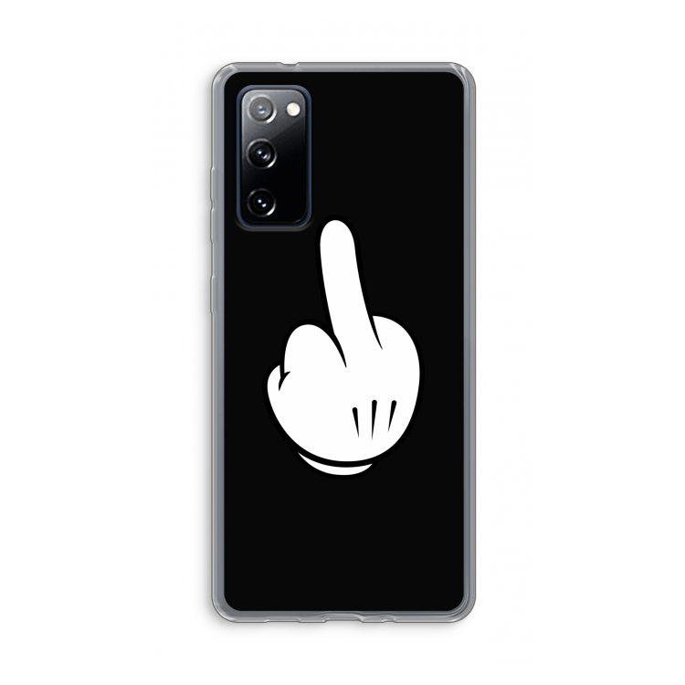Middle finger black: Samsung Galaxy S20 FE / S20 FE 5G Transparant Hoesje