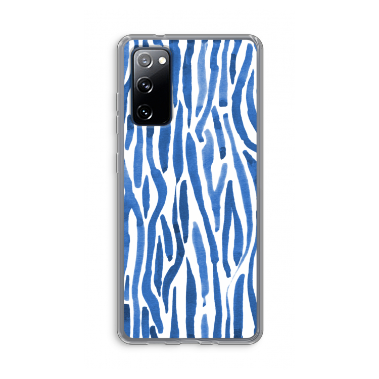 Blauwe nerven: Samsung Galaxy S20 FE / S20 FE 5G Transparant Hoesje