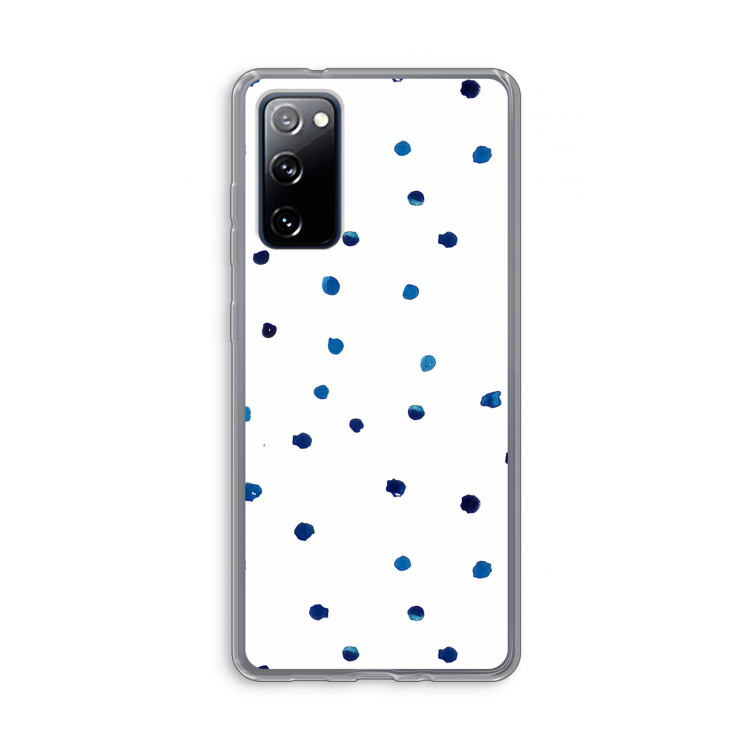 Blauwe stippen: Samsung Galaxy S20 FE / S20 FE 5G Transparant Hoesje