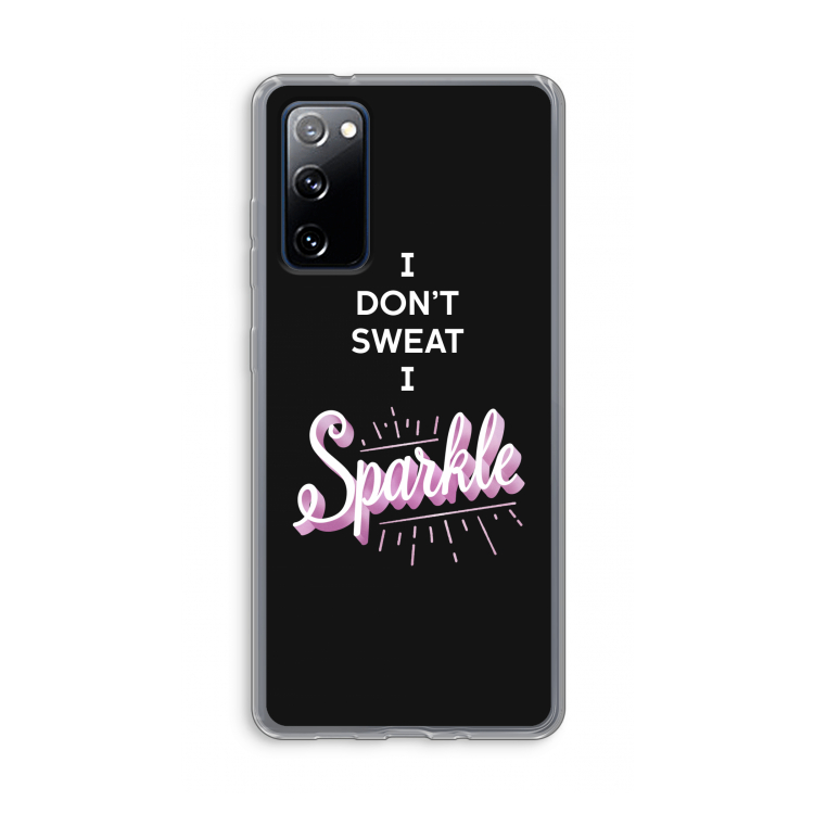 Sparkle quote: Samsung Galaxy S20 FE / S20 FE 5G Transparant Hoesje