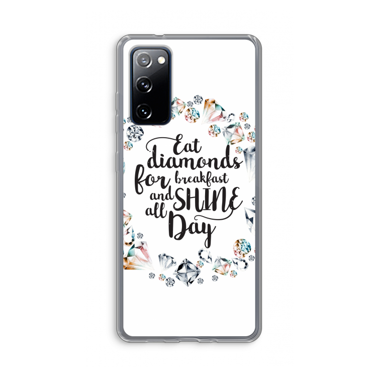 Diamonds: Samsung Galaxy S20 FE / S20 FE 5G Transparant Hoesje