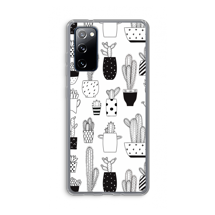 Cactusmotief: Samsung Galaxy S20 FE / S20 FE 5G Transparant Hoesje