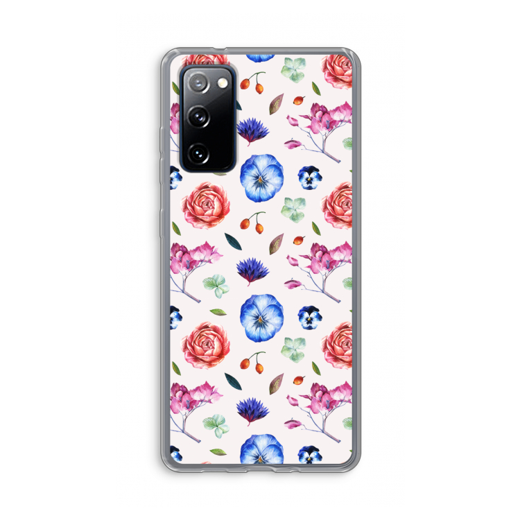 Bloemetjes: Samsung Galaxy S20 FE / S20 FE 5G Transparant Hoesje