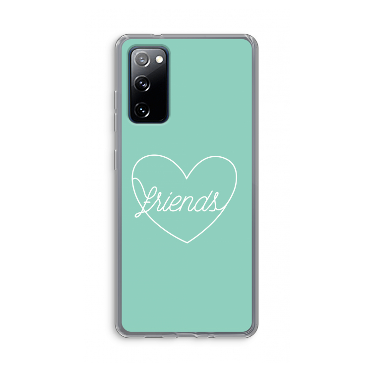 Friends heart pastel: Samsung Galaxy S20 FE / S20 FE 5G Transparant Hoesje
